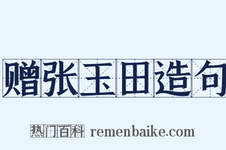 赠张玉田造句是什么意思的图片